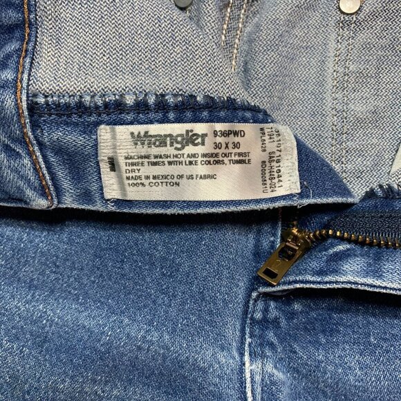 Wrangler Cowboy Cut Bootcut Blue Denim Jeans - Picture 6 of 11